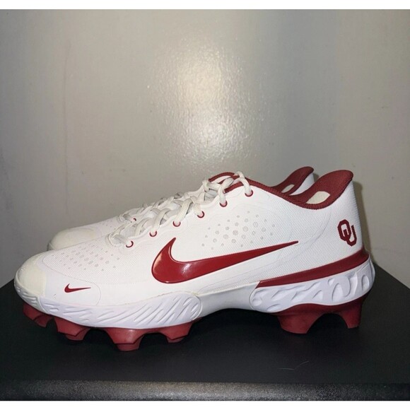 Nike Alpha Huarache Elite Oklahoma Sooners Baseball Cleats DR0208-101 Men's 9 - Picture 3 of 6